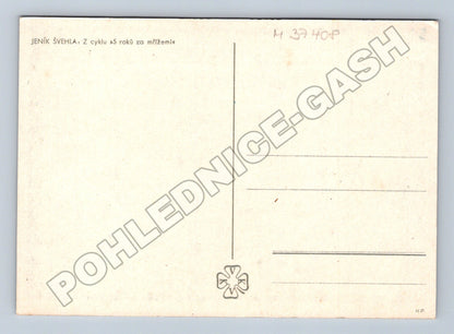 Pohlednice Jeník Švehla Za mřížemi umělecká (M37408)