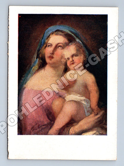 Pohlednice Madona s dítětem dle J. Navrátila (M37416)