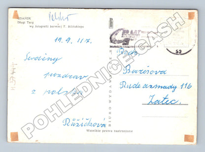 Pohlednice Polsko Gdaňsk Długi Targ 1977 (M37444)