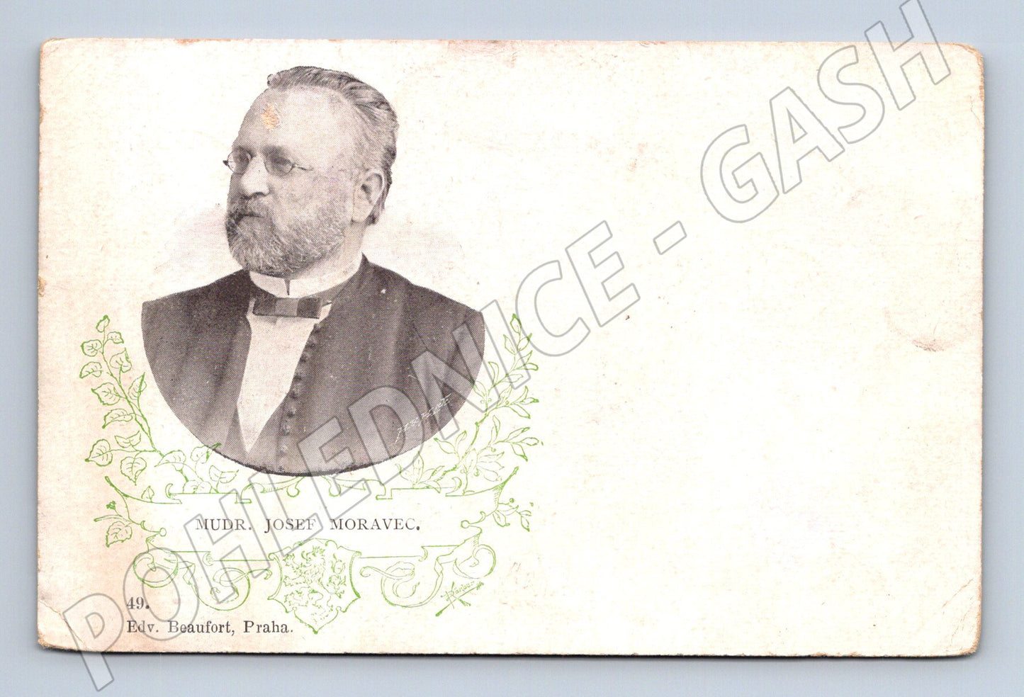 Pohlednice MUDr Josef Moravec portrét (M3745)