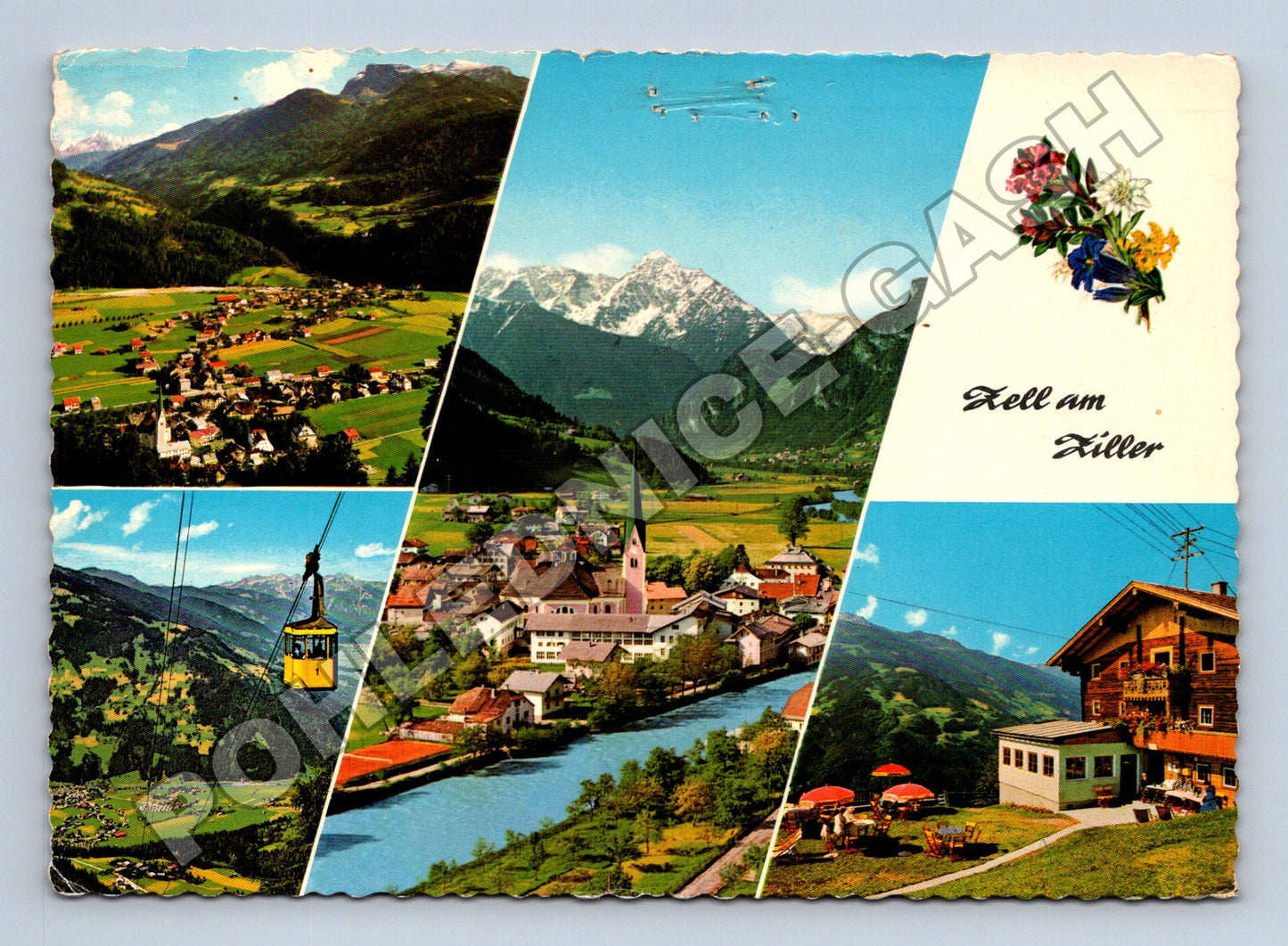 Pohlednice Rakousko Zell am Ziller hory lanovka 1960 (M37450)