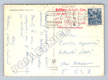Pohlednice Rakousko Zell am Ziller hory lanovka 1960 (M37450)