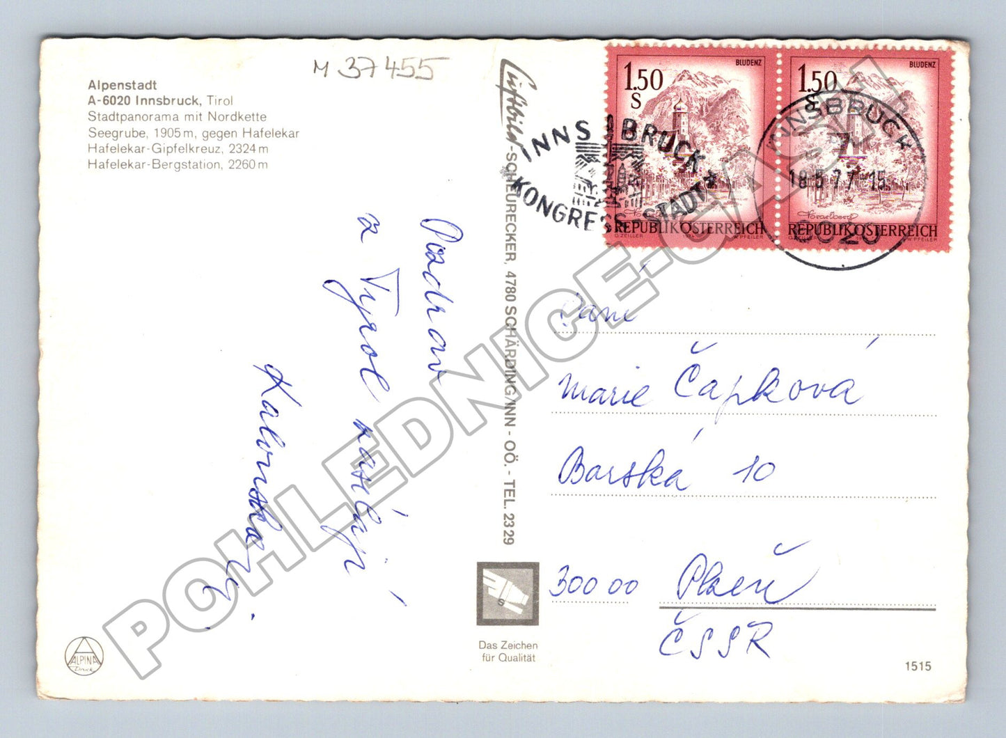 Pohlednice Rakousko Innsbruck Tirol multiview 1971 (M37455)