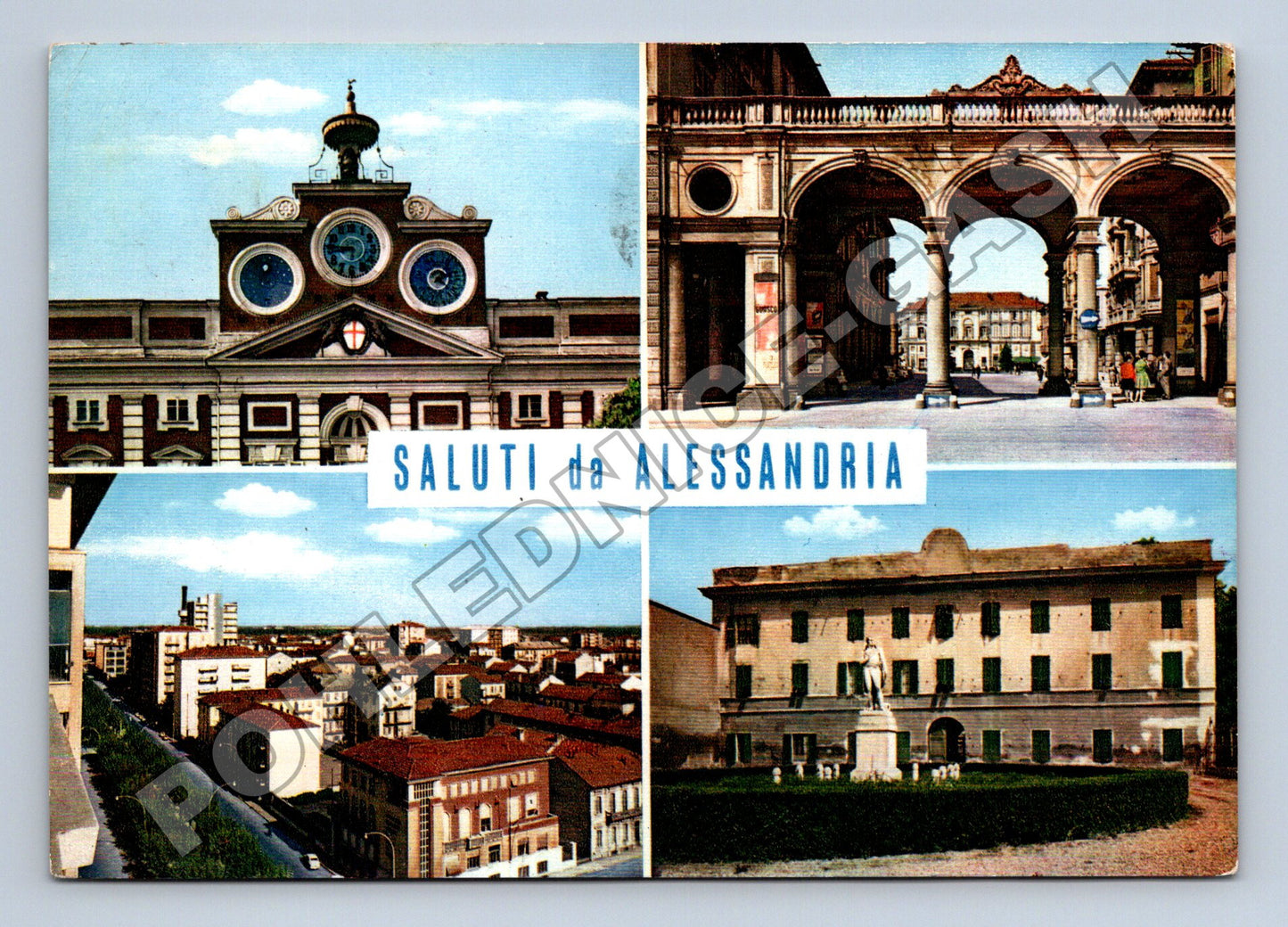 Pohlednice Itálie Alessandria koláž 1965 (M37456)