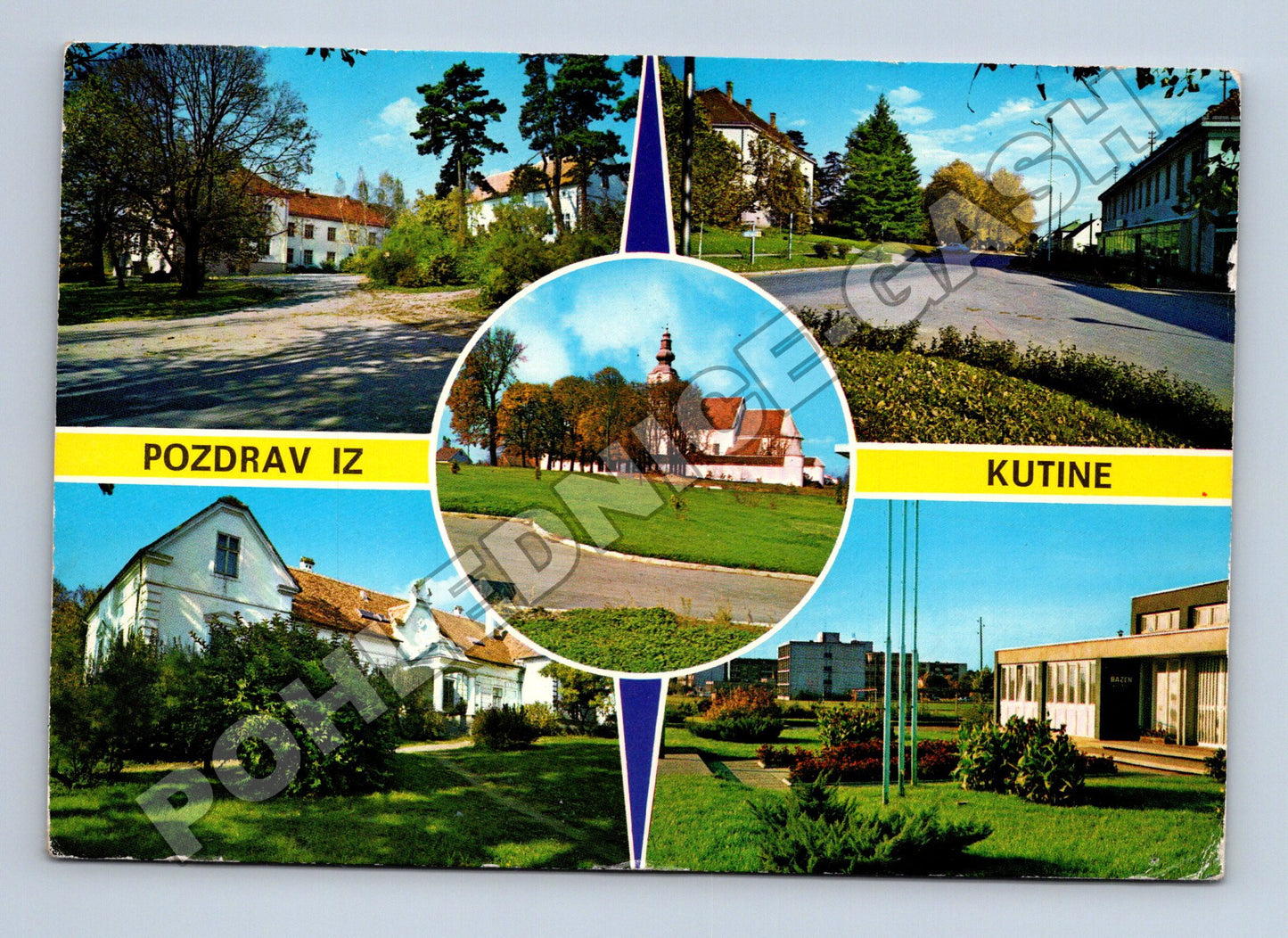 Pohlednice Chorvatsko Kutina různé pohledy 1973 (M37460)
