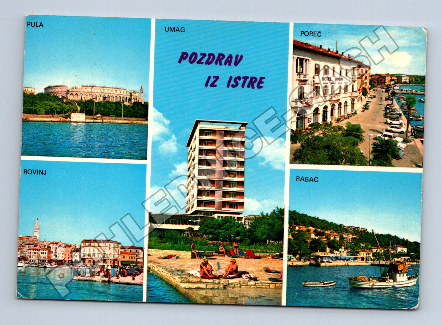 Chorvatsko Istrie multi-view Pula Poreč Rovinj Rabac 1965 (M37465)