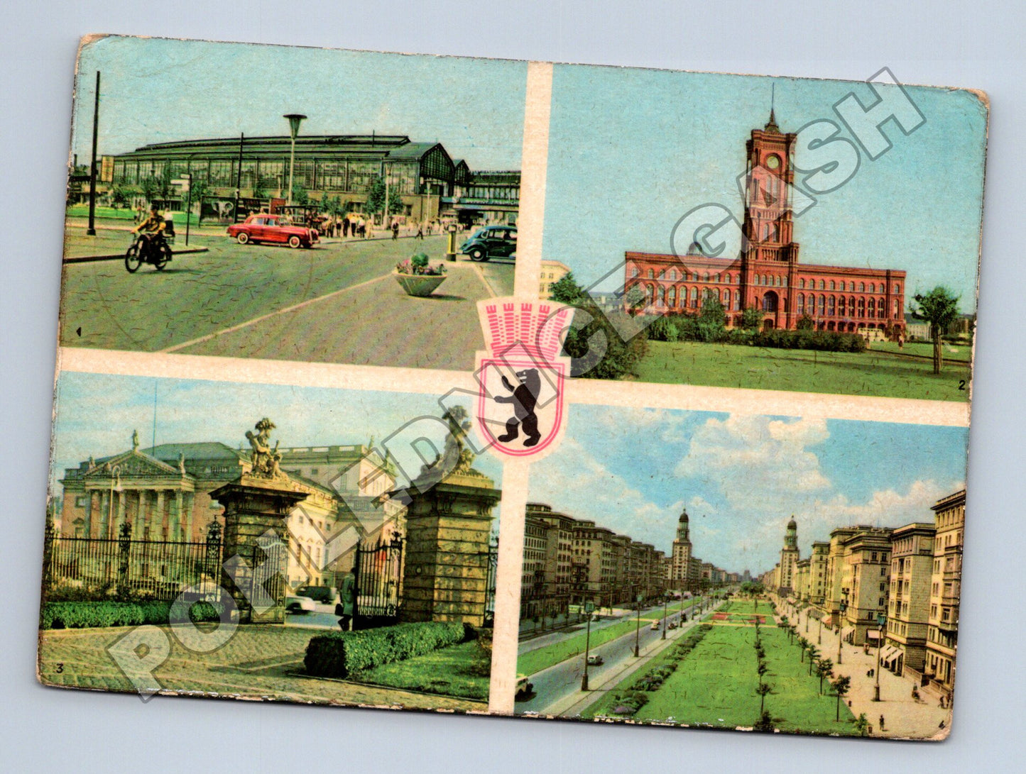 Pohlednice Německo Berlín koláž památek 1950s (M37472)