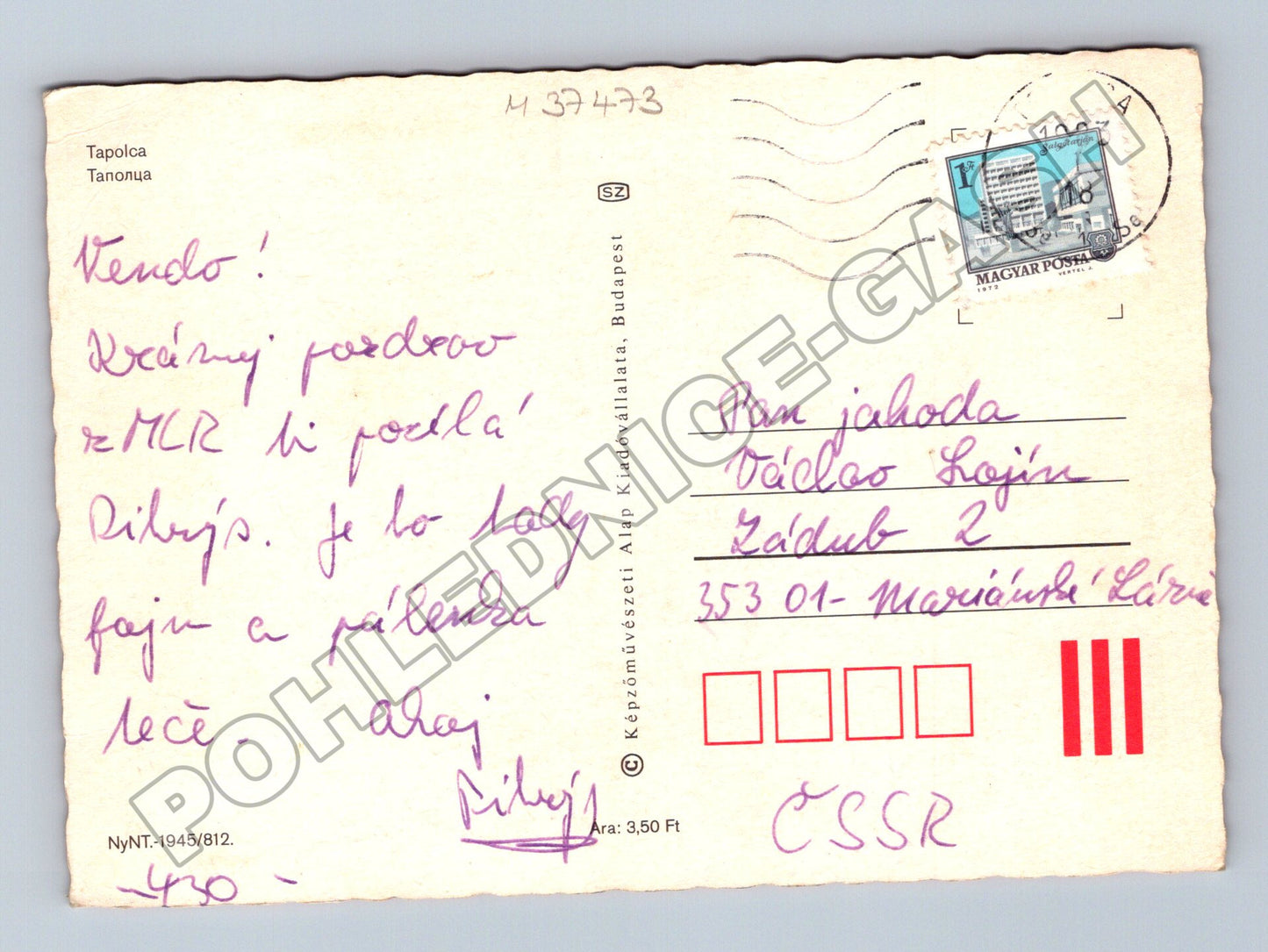 Pohlednice Maďarsko Tapolca koláž 1969 (M37473)