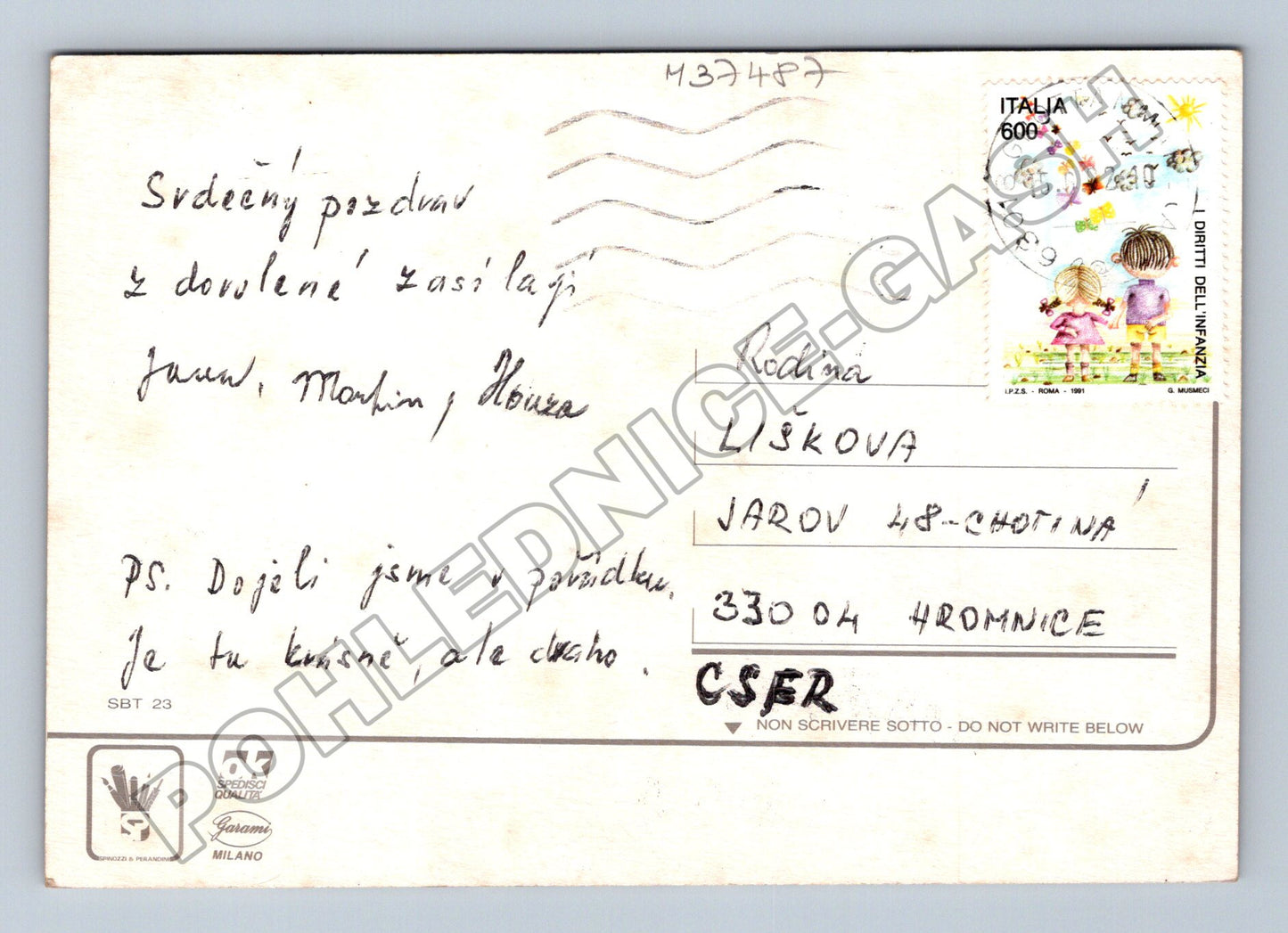 Pohlednice Itálie S. Benedetto del Tronto koláž 1991 (M37487)