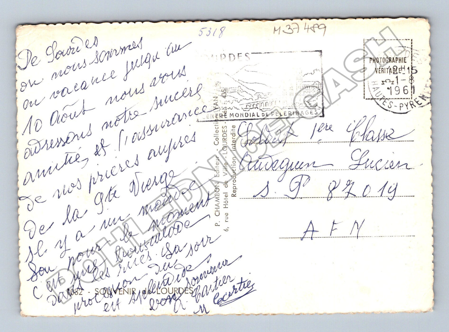 Pohlednice Francie Lourdes koláž pohledů 60. léta (M37489)