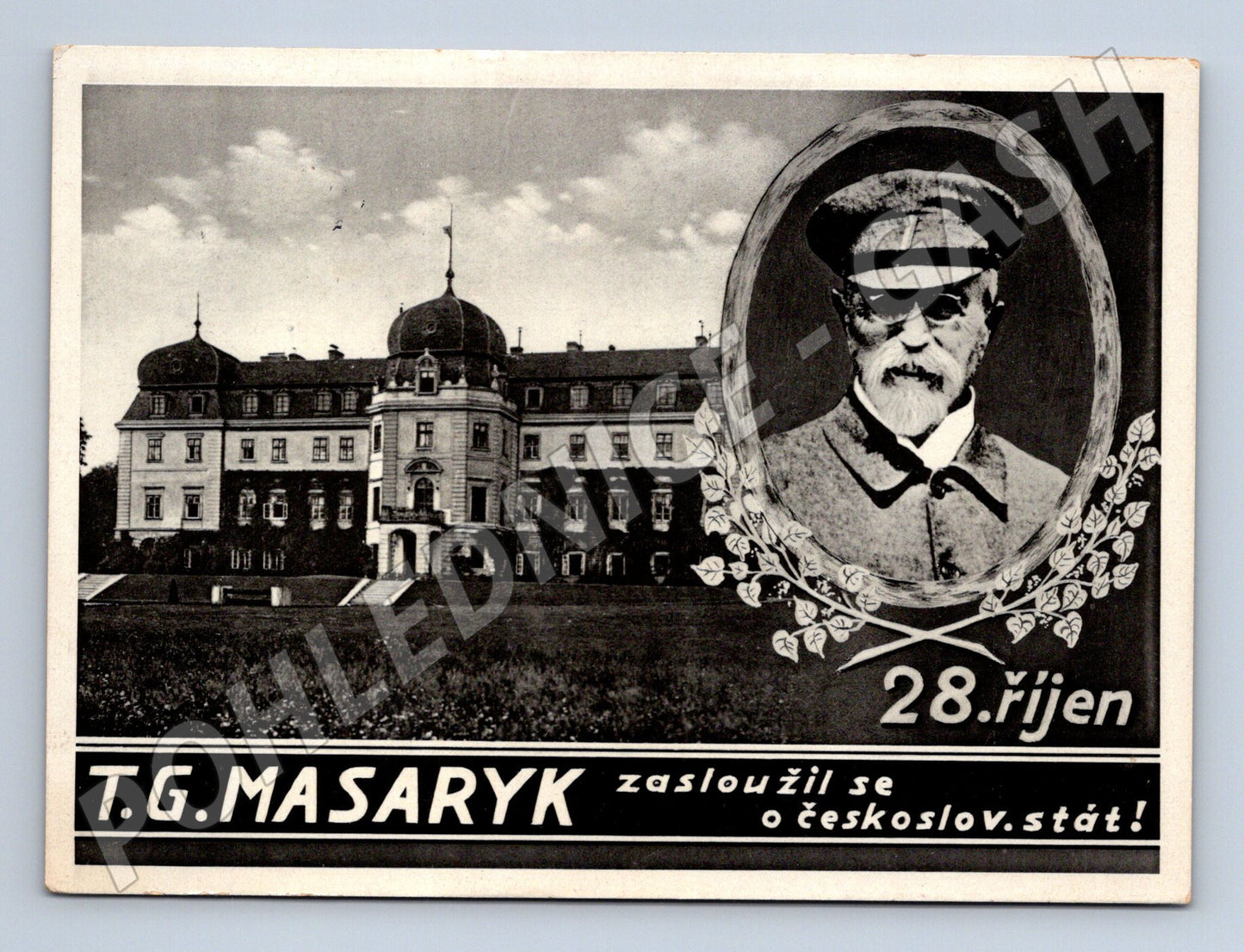Pohlednice Masaryk k 28 říjnu portrét (M3749)