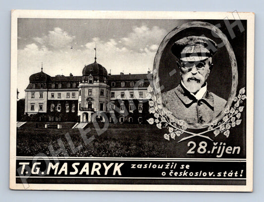 Pohlednice Masaryk k 28 říjnu portrét (M3749)
