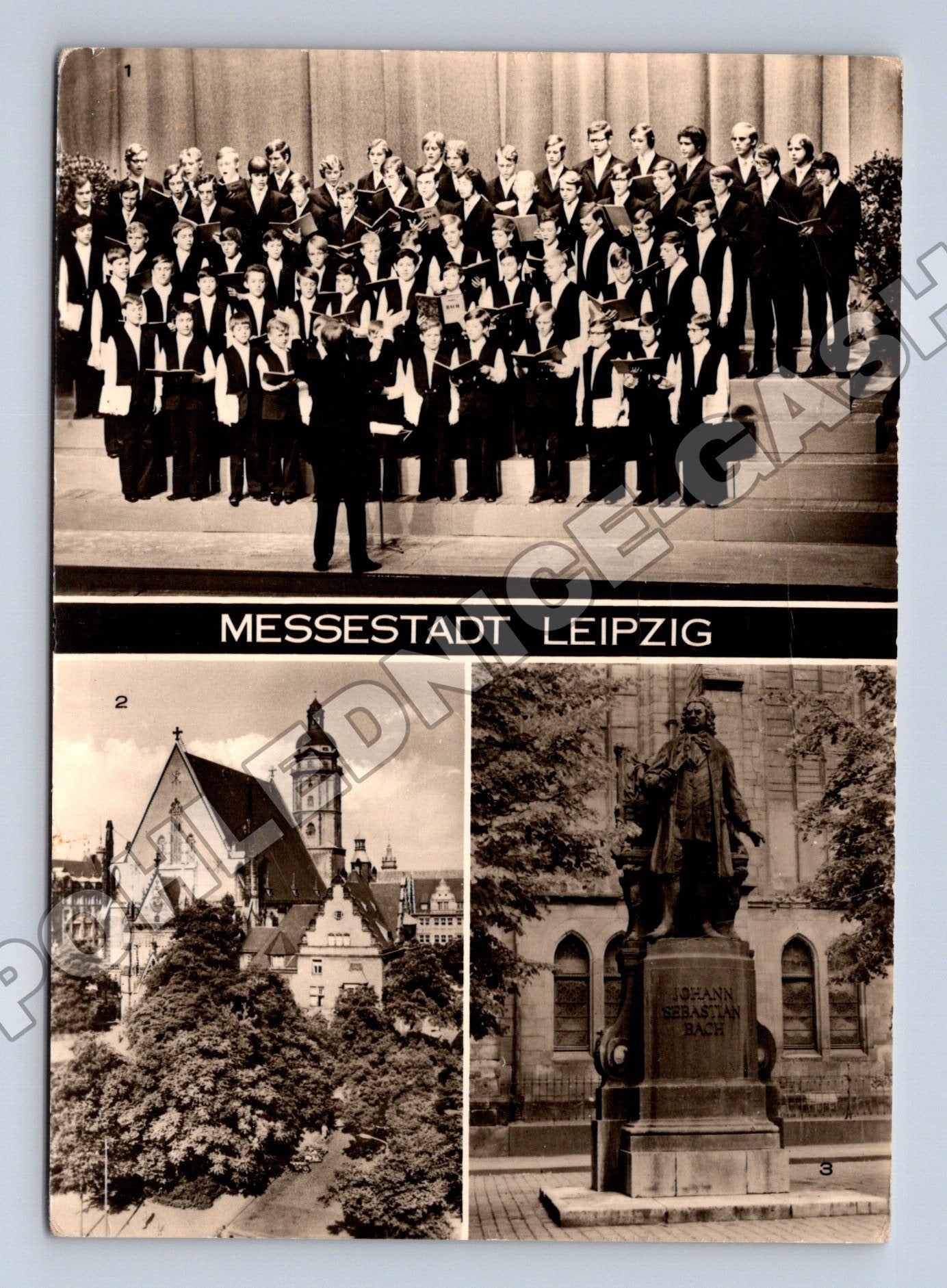 Pohlednice Německo Lipsko Thomanerchor Bachdenkmal 1977 (M37490)