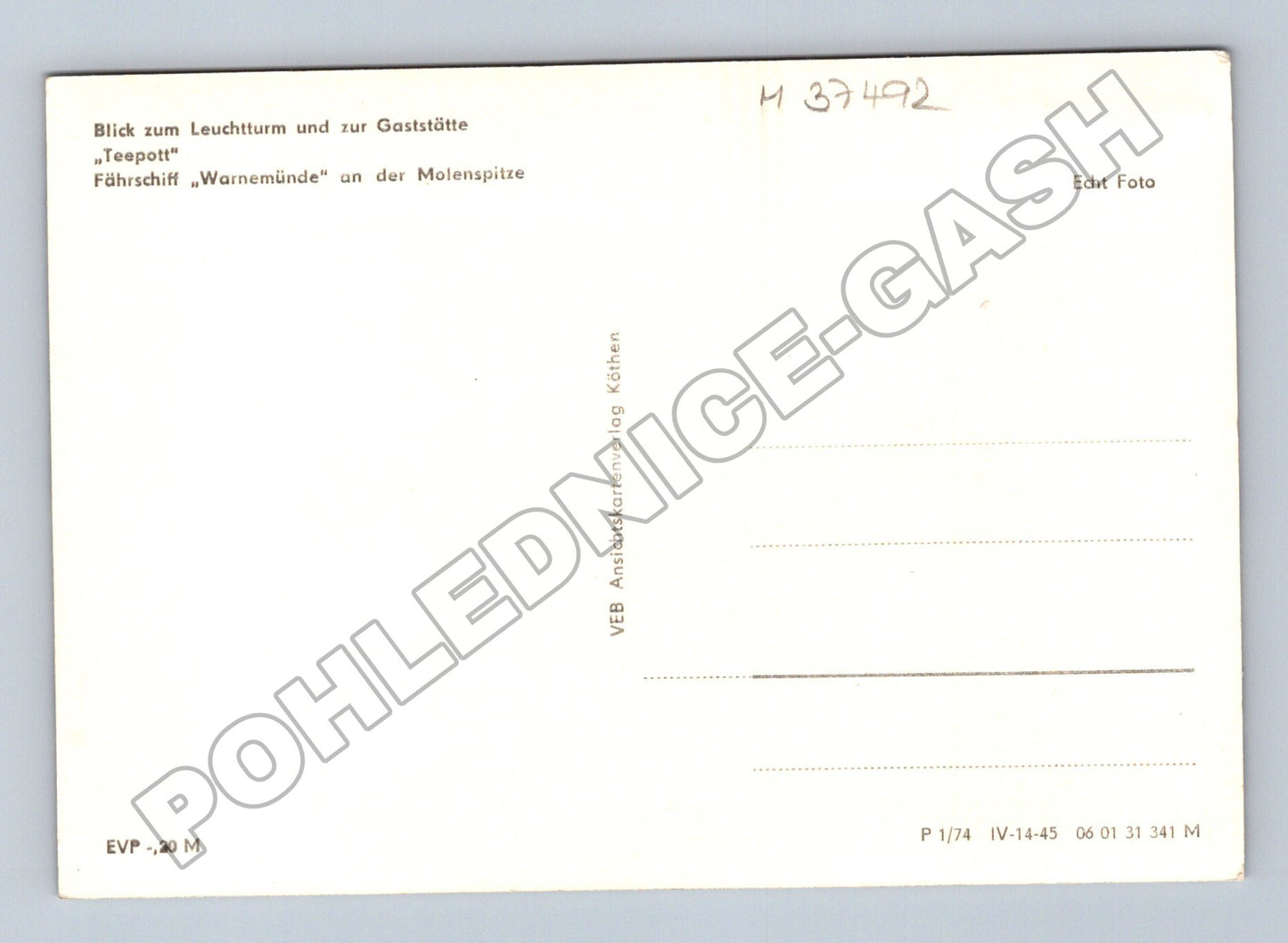 Pohlednice Německo Rostock-Warnemünde 1974 (M37492)