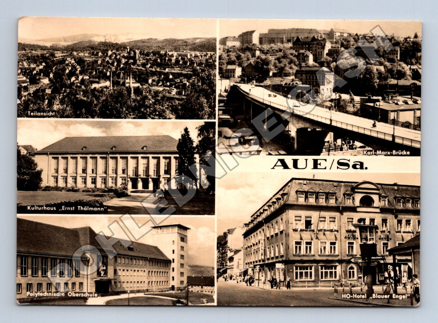 Pohlednice Německo Aue/Sa. více motivů 1989 (M37494)