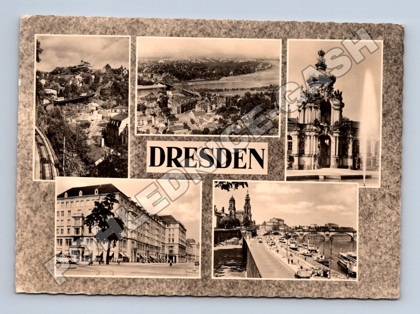 Pohlednice Německo Drážďany koláž města 1963 (M37497)