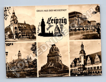 Pohlednice Německo Lipsko multi-view 1956 (M37499)