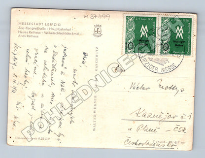Pohlednice Německo Lipsko multi-view 1956 (M37499)