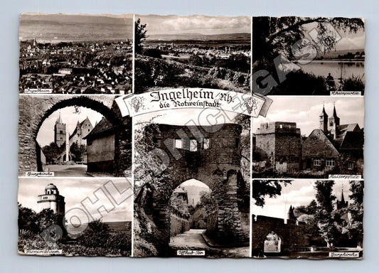 Pohlednice Německo Ingelheim am Rhein více záběrů 1958 (M37501)