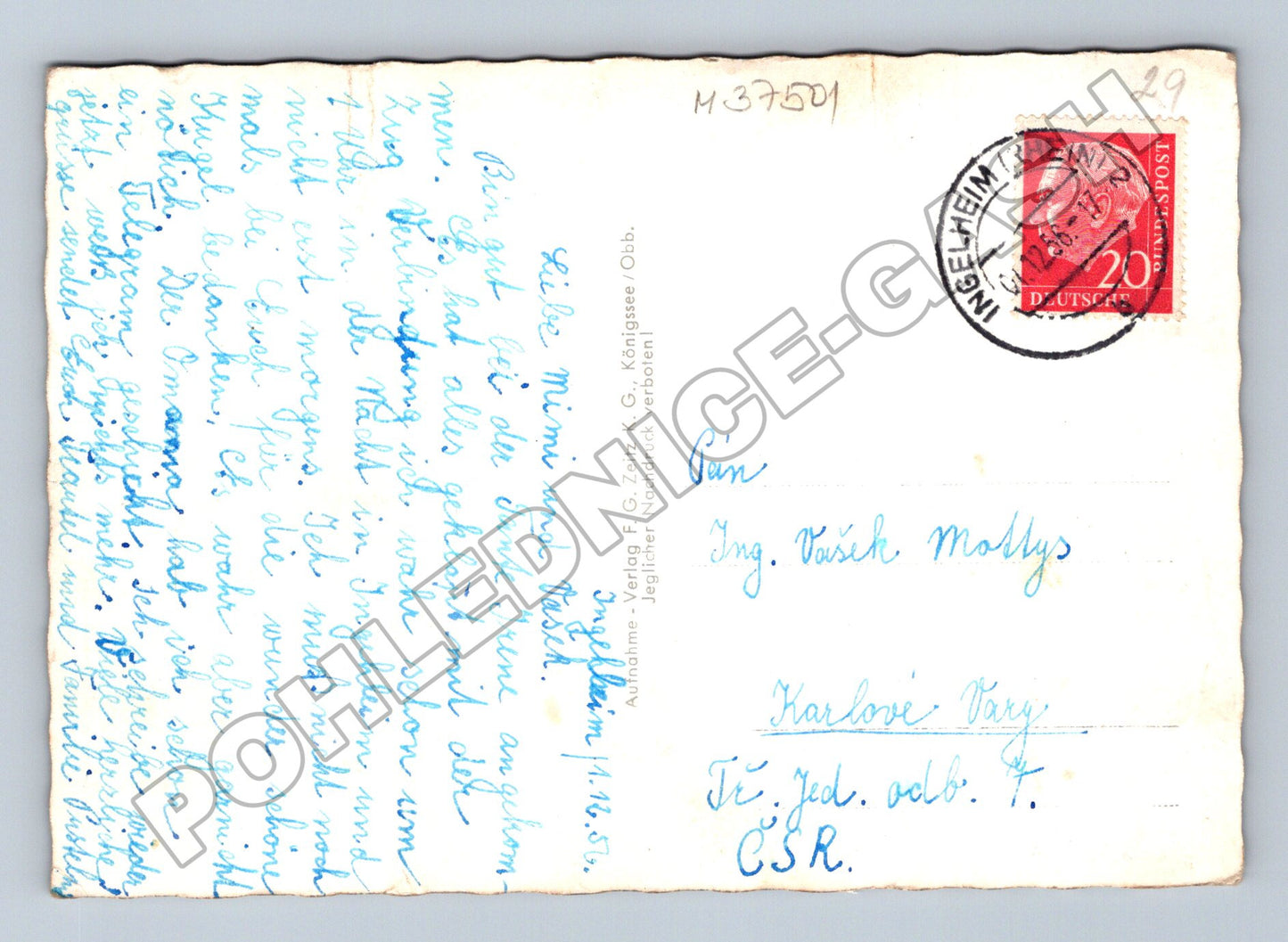 Pohlednice Německo Ingelheim am Rhein více záběrů 1958 (M37501)
