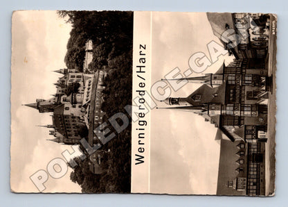 Pohlednice Německo Wernigerode zámek město kolem 1960 (M37506)