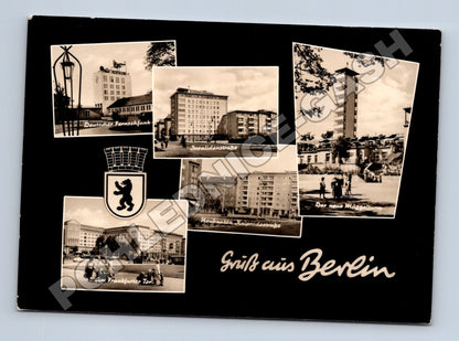 Pohlednice Německo Berlín koláž památek 1964 (M37508)