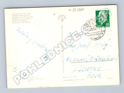 Pohlednice Německo Berlín koláž památek 1964 (M37508)