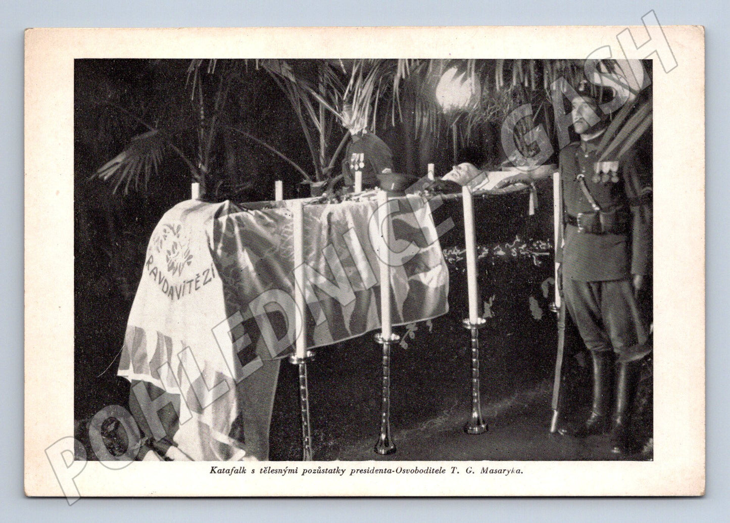 Pohlednice katafalk T G Masaryka (M3751)