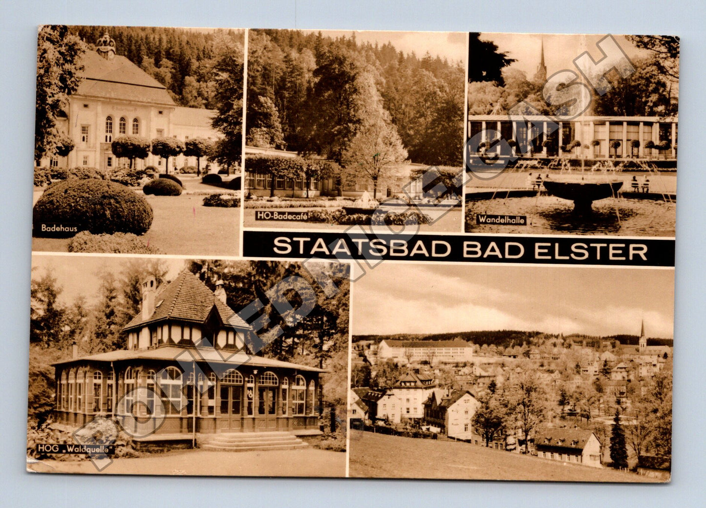 Pohlednice Německo Bad Elster koláž města 1960s (M37510)