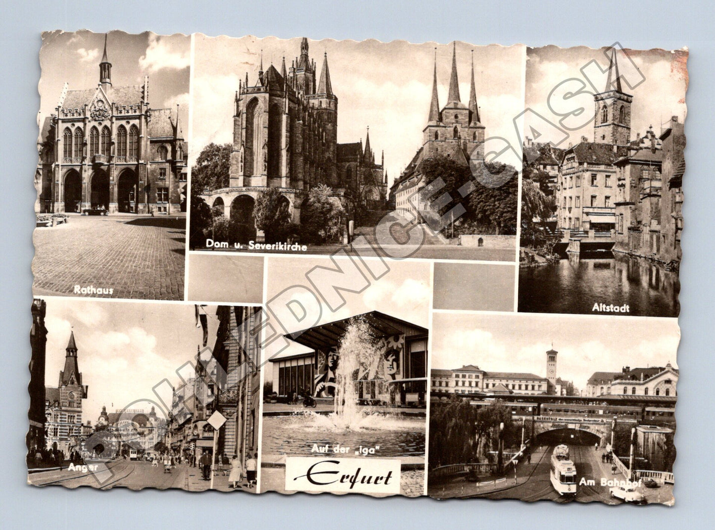 Pohlednice Německo Erfurt památky koláž 1968 (M37514)