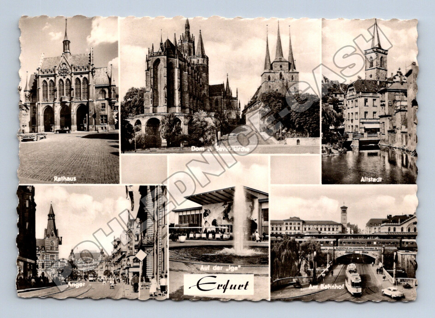 Pohlednice Německo Erfurt koláž 1955 (M37516)