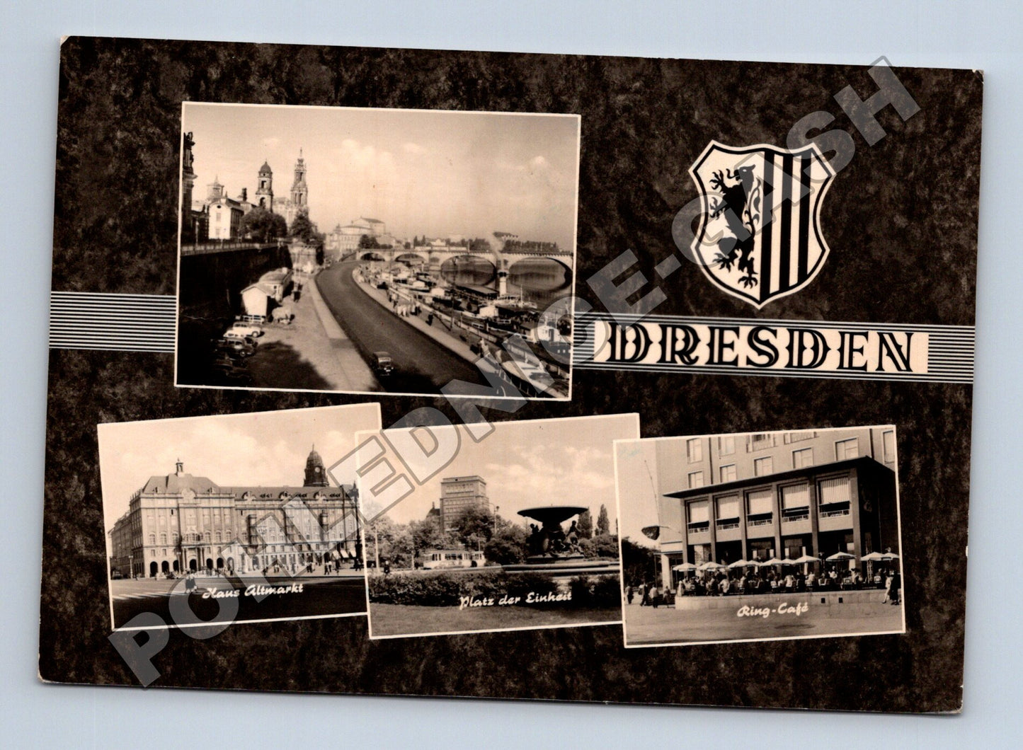 Pohlednice Německo Drážďany koláž motivů města 1960 (M37519)