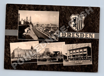 Pohlednice Německo Drážďany koláž motivů města 1960 (M37519)