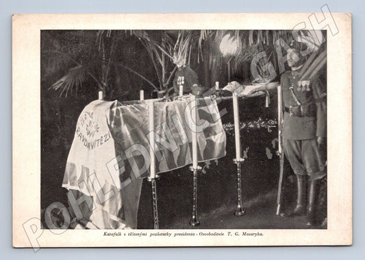 Pohlednice katafalk Masaryk originál (M3752)