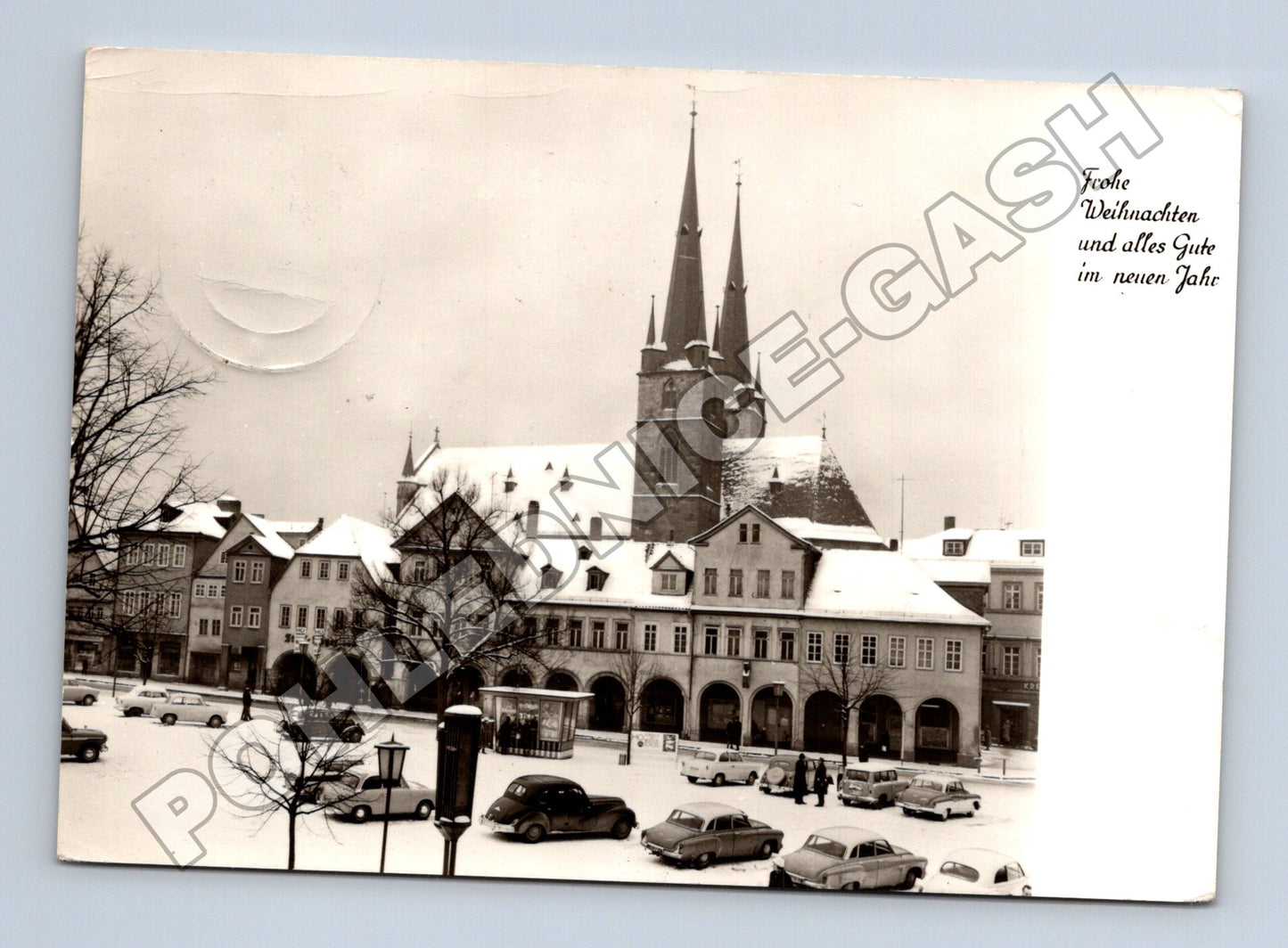 Pohlednice Německo Saalfeld zimní kostel 1963 (M37522)