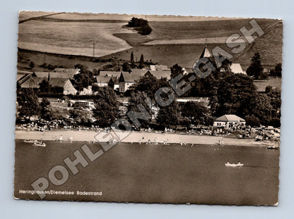 Pohlednice Německo Heringhausen Diemelsee pláž 1950s (M37527)