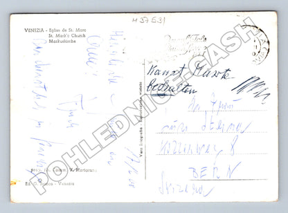 Pohlednice Itálie Benátky Chrám sv. Marka v noci (M37531)
