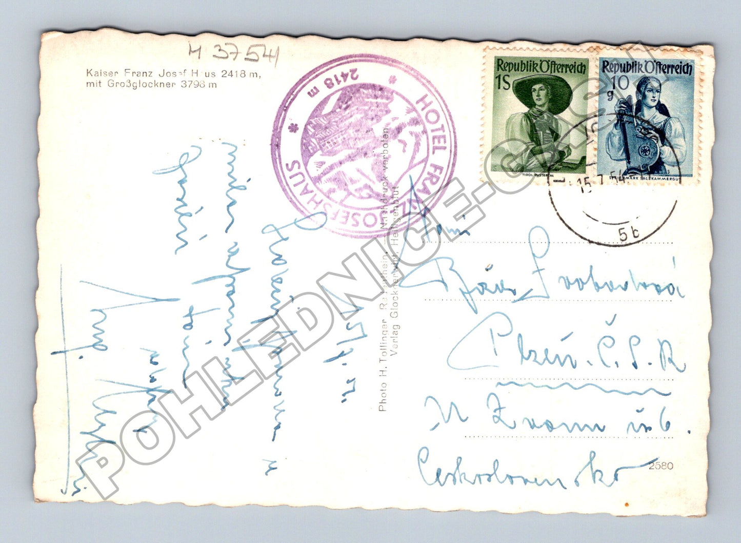 Rakousko Kaiser Franz Josefs Höhe Grossglockner 1957 (M37541)
