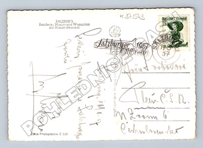 Pohlednice Rakousko Salzburg Mozartplatz 1957 (M37543)