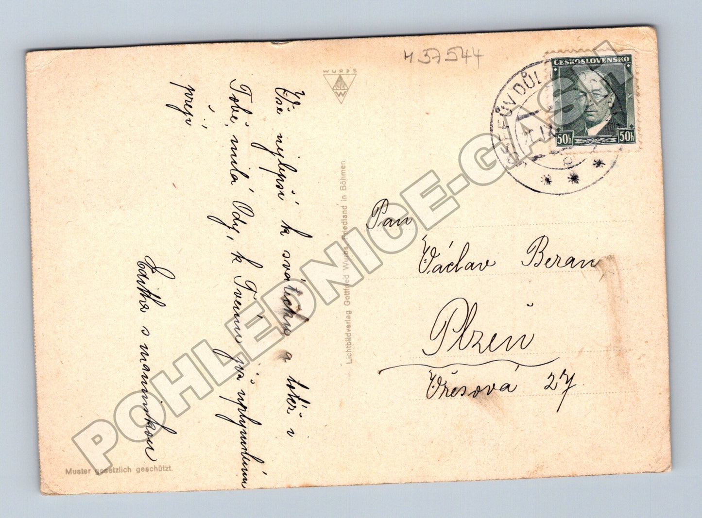 Pohlednice Rakousko horská krajina kříž 1946 (M37544)
