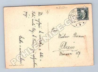 Pohlednice Rakousko horská krajina kříž 1946 (M37544)