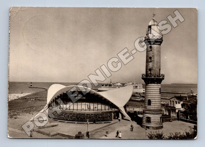 Pohlednice Německo Rostock Warnemünde Teepott a maják 1972 (M37546)
