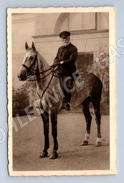 Pohlednice Masaryk na koni historická (M3755)