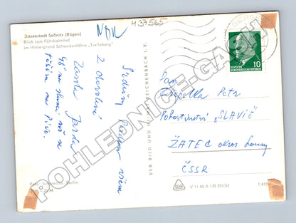 Německo Saßnitz Fährbahnhof trajekt Trelleborg 60. léta (M37565)