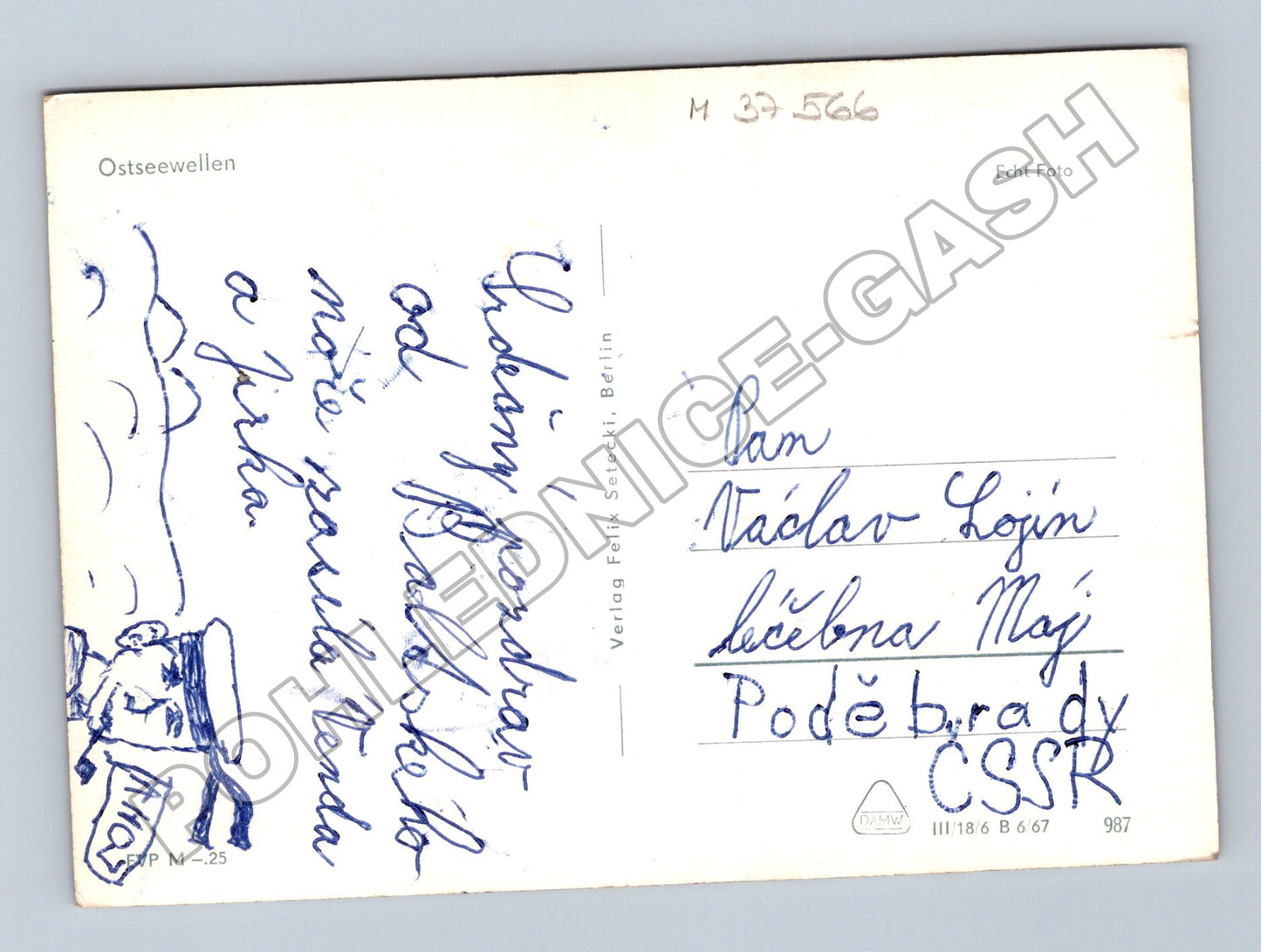 Pohlednice Německo Ostseewellen vlny 1967 (M37566)