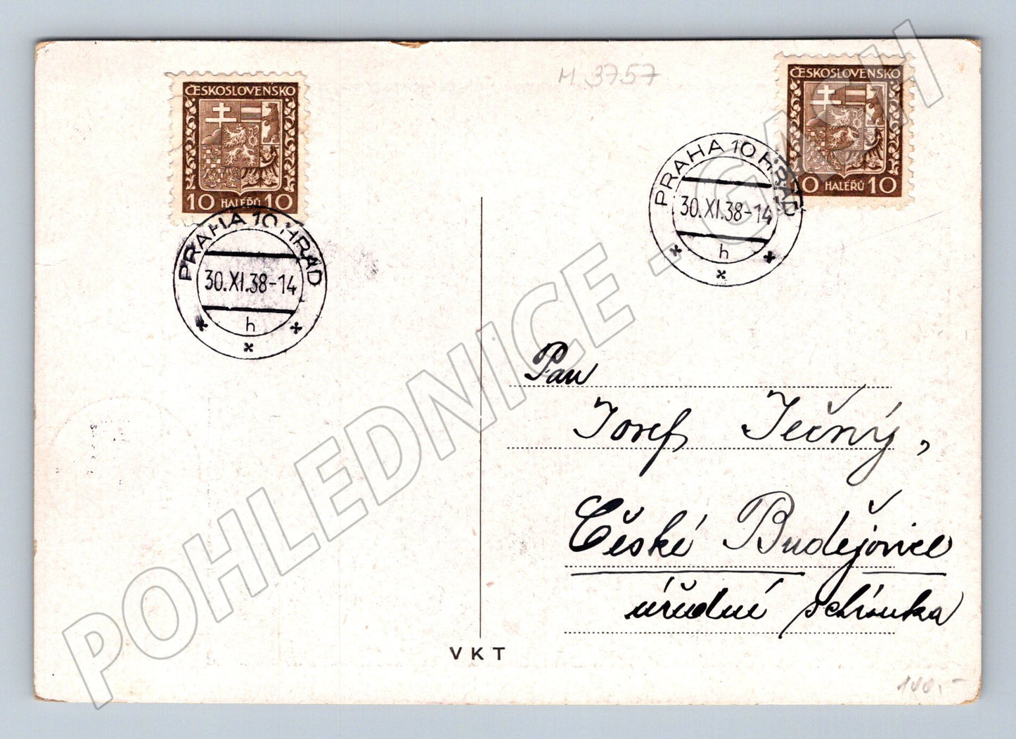 Pohlednice Emil Hácha prezident ČSR (M3757)