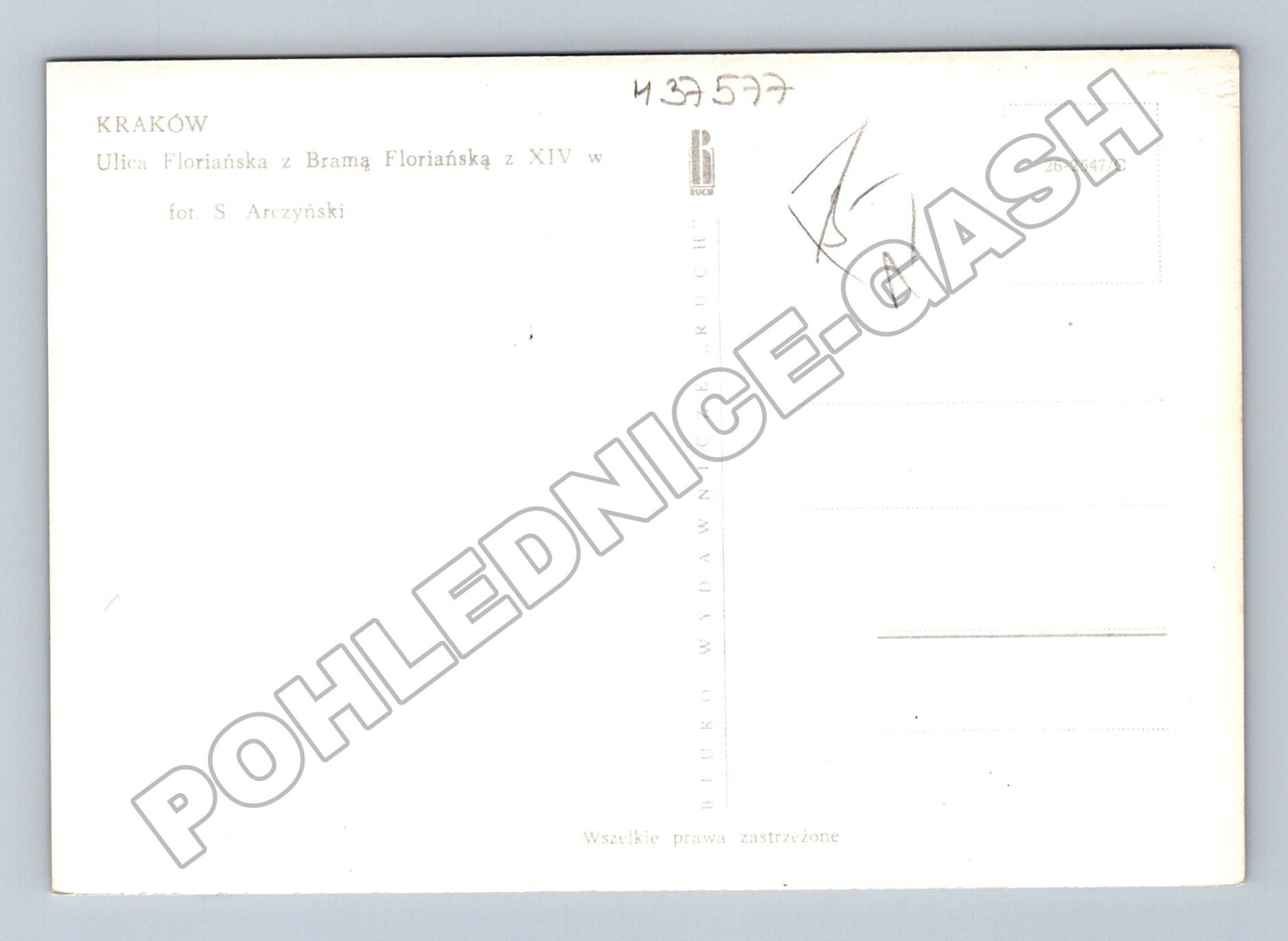Pohlednice Polsko Krakov Floriánská brána (M37577)