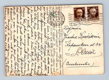 Pohlednice Itálie Neapol Castel Nuovo 1934 (M37583)