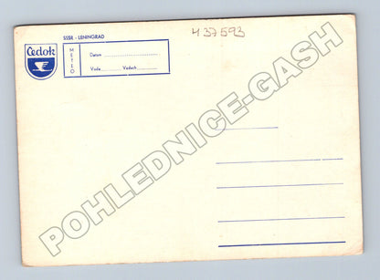 Pohlednice Rusko Leningrad socha lva u řeky (M37593)