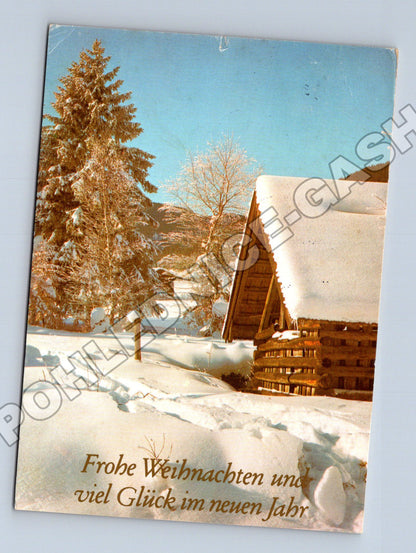 Pohlednice Německo Vánoční zimní krajina 1960 (M37594)